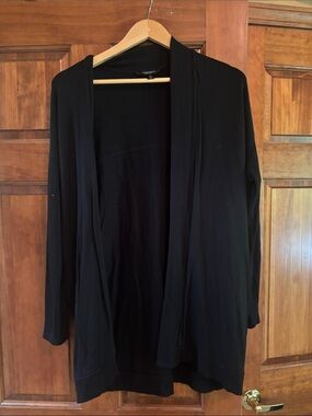 Banana Republic Black Open-Front Lightweight Cardigan